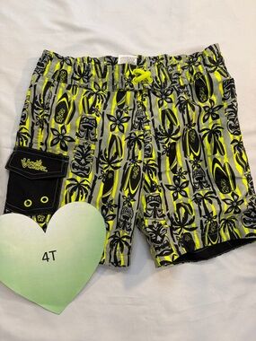UV Skinz Black and Yellow Board Shorts Vibrant Swimwear